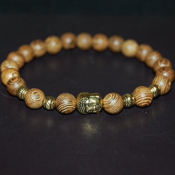 Buddha Bracelet,Wenge Wood Bracelet,Wood Mala Beads,Wood Mala Bracelet,W… - Picture 3 of 3